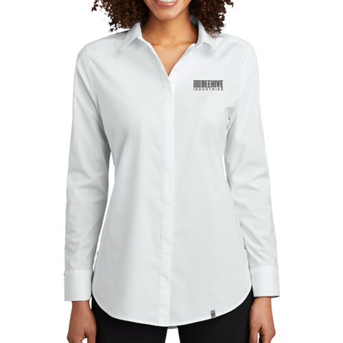 Beehive Embroidered - Ladies Commuter Woven Tunic Thumbnail