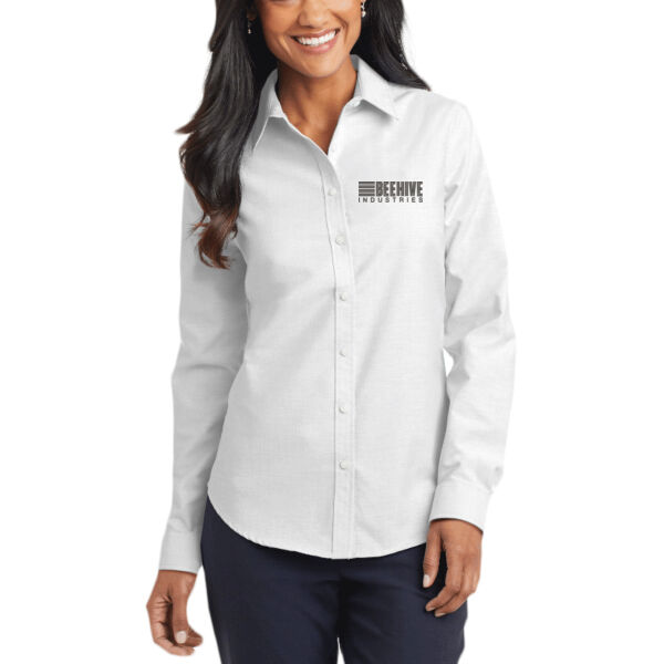 Beehive Embroidered - Ladies SuperPro Oxford Shirt Thumbnail