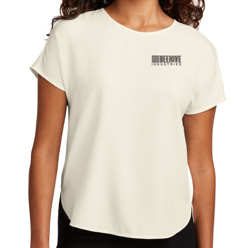 Beehive Embroidered - Women's Stretch Crepe Crew Thumbnail