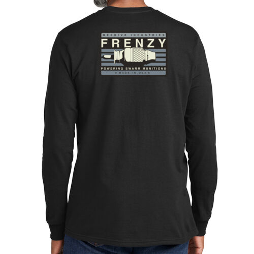 Beehive Frenzy Back Crest Front - All American Long Sleeve Tee Thumbnail