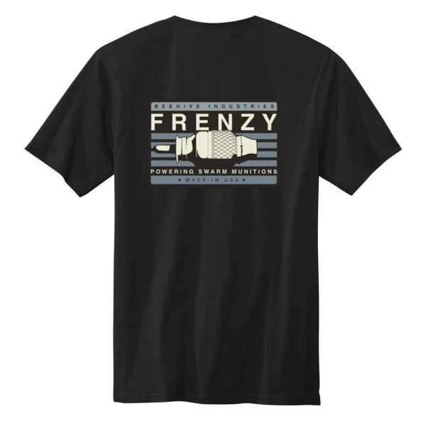 Beehive Frenzy Back Crest Front - All American Pocket Tee Thumbnail