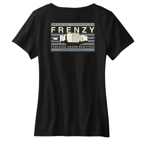 Beehive Frenzy Back Crest Front - Women's Daily V Neck Tee Thumbnail