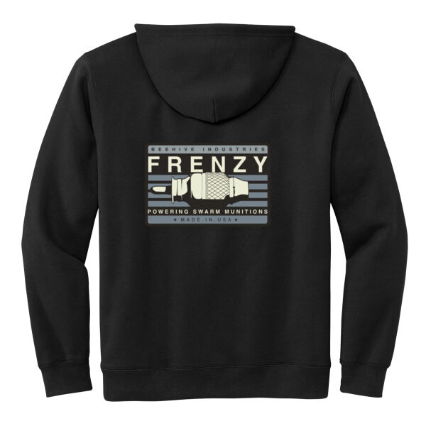 Beehive Frenzy Back Crest Front - Chore Fleece Pullover Hoodie Thumbnail
