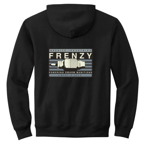 Beehive Frenzy Back Crest Front - Chore Fleece Full Zip Hoodie Thumbnail