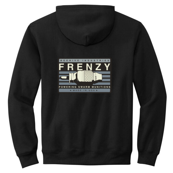 Beehive Frenzy Back Crest Front - Chore Fleece Full Zip Hoodie Thumbnail