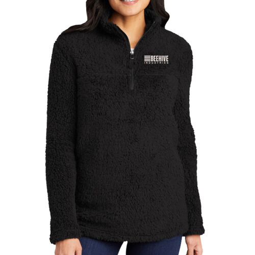 Beehive Embroidered - Ladies Cozy 1/4 Zip Fleece Thumbnail
