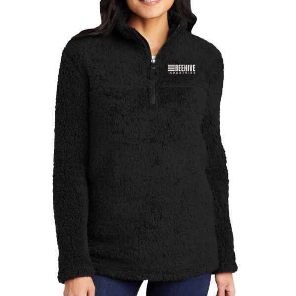 Beehive Embroidered - Ladies Cozy 1/4 Zip Fleece Thumbnail