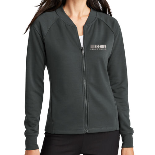 Beehive Embroidered - Women's Double Knit Bomber Thumbnail