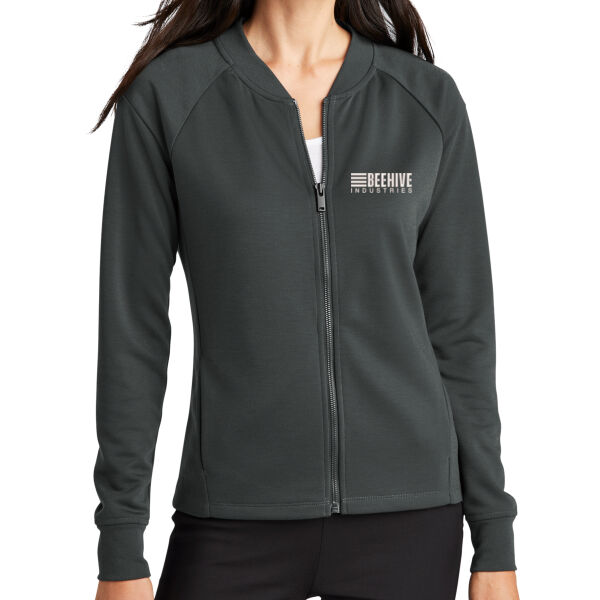 Beehive Embroidered - Women's Double Knit Bomber Thumbnail