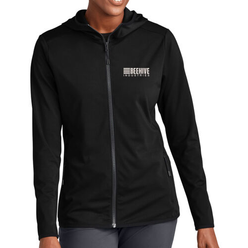 Beehive Embroidered - Ladies Circuit Hooded Full Zip Thumbnail
