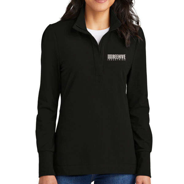 Beehive Embroidered - Ladies Fairway Stretch 1/4 Zip Thumbnail