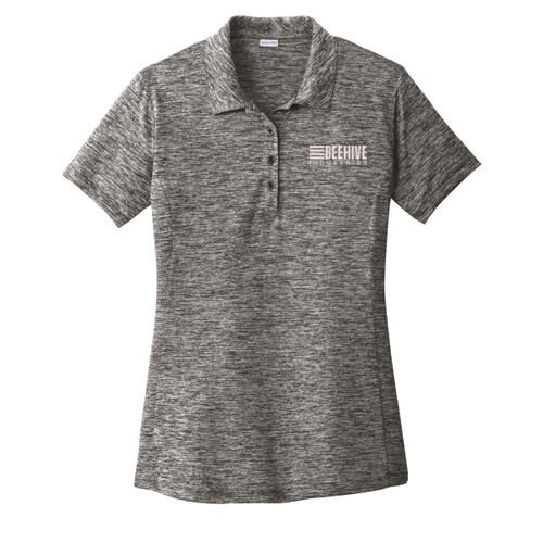 Beehive Embroidered - Ladies PosiCharge ® Electric Heather Polo Thumbnail