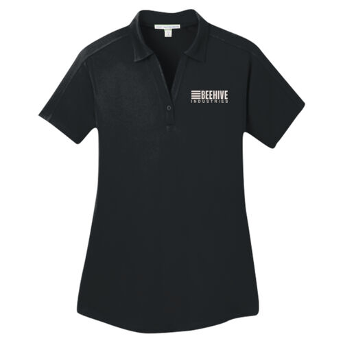 Beehive Embroidered - Ladies Diamond Jacquard Polo Thumbnail