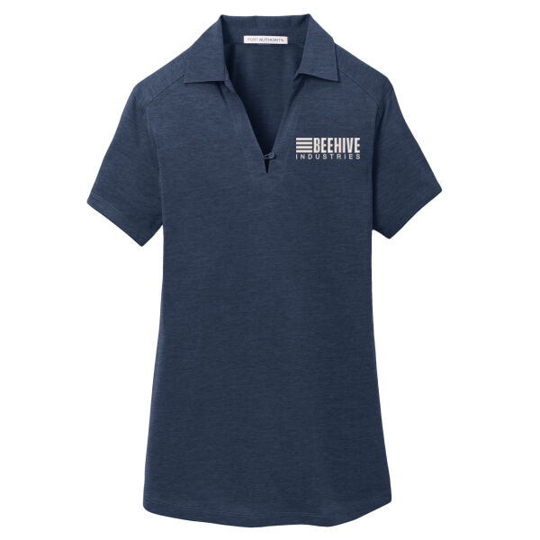 Beehive Embroidered - Ladies Digi Heather Performance Polo Thumbnail