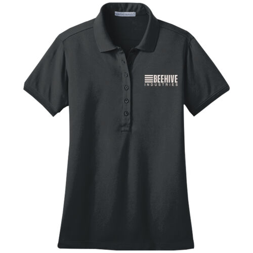 Beehive Embroidered - Ladies Stretch Pique Polo Thumbnail