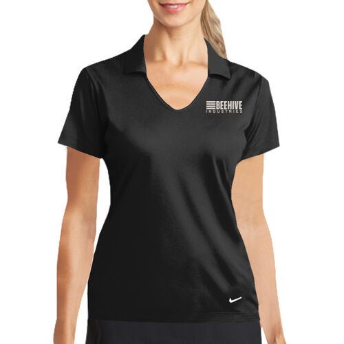 Beehive Embroidered - Ladies Dri FIT Vertical Mesh Polo Thumbnail