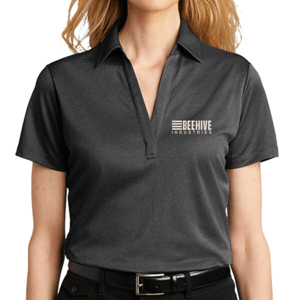 Beehive Embroidered - Ladies Heathered Silk Touch ™ Performance Polo Thumbnail