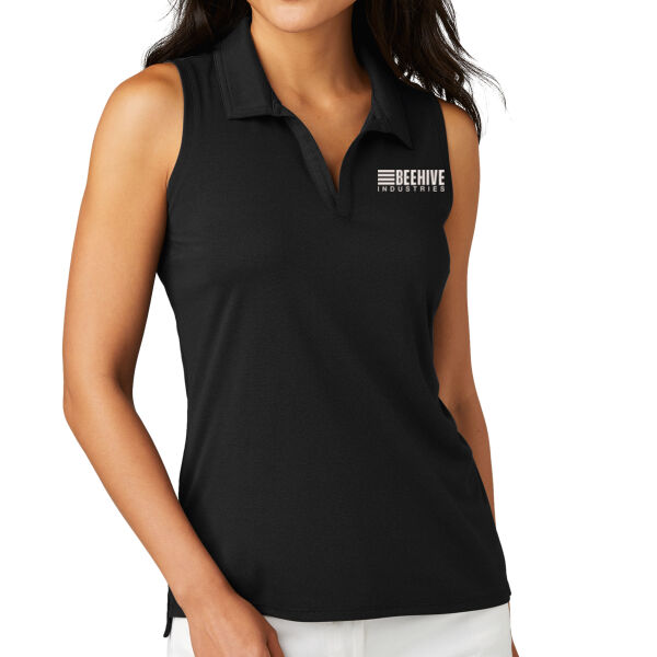 Beehive Embroidered - Ladies Coto Performance Sleeveless Polo Thumbnail