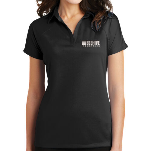 Beehive Embroidered - Ladies Crossover Raglan Polo Thumbnail