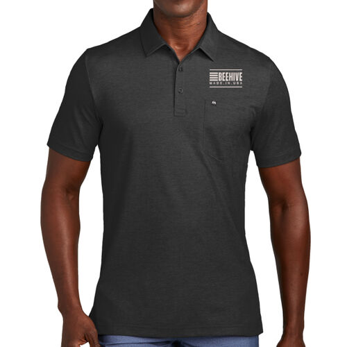 Beehive Embroidered  - Oceanside Heather Pocket Polo Thumbnail