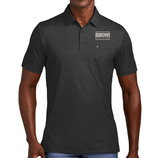 Beehive Embroidered  - Oceanside Heather Pocket Polo Thumbnail
