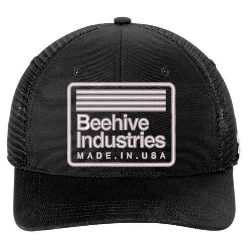 Beehive Embroidered - Canvas Mesh Back Cap Thumbnail