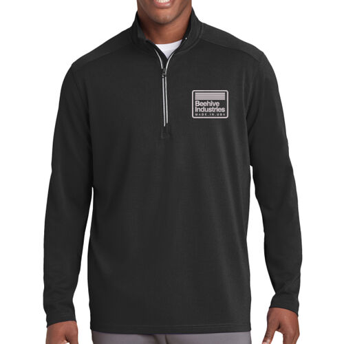 Beehive Embroidered - Sport Wick ® Textured 1/4 Zip Pullover Thumbnail