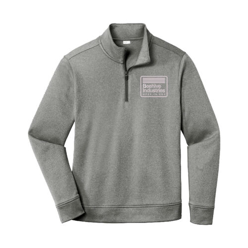 Beehive Embroidered - PosiCharge ® Sport Wick ® Heather Fleece 1/4 Zip Pullover Thumbnail