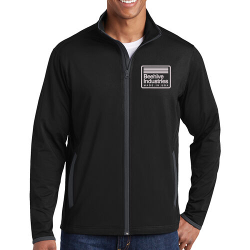 Beehive Embroidered - Sport Wick ® Stretch Contrast Full Zip Jacket Thumbnail
