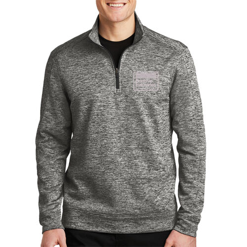 Beehive Embroidered - PosiCharge ® Electric Heather Fleece 1/4 Zip Pullover Thumbnail