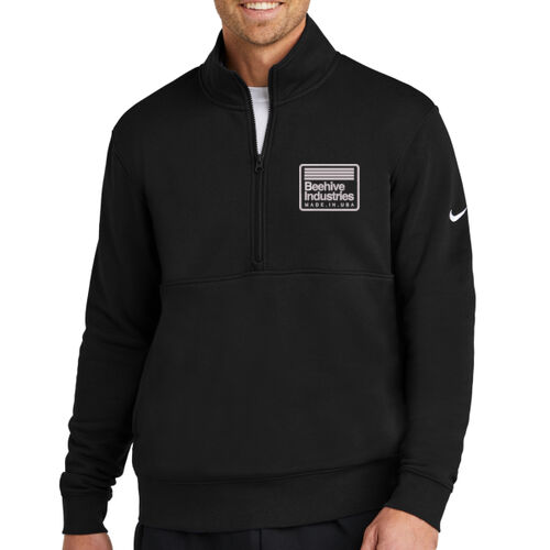 Beehive Embroidered - Club Fleece Sleeve Swoosh 1/2 Zip Thumbnail