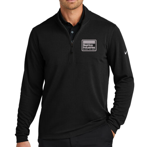 Beehive Embroidered - Textured 1/2 Zip Cover Up Thumbnail