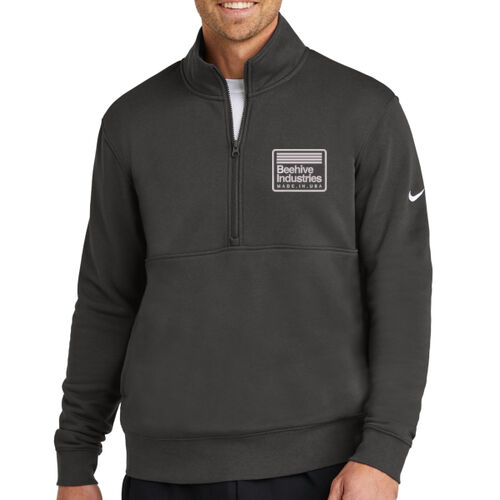 Beehive Embroidered - Club Fleece Sleeve Swoosh 1/2 Zip Thumbnail