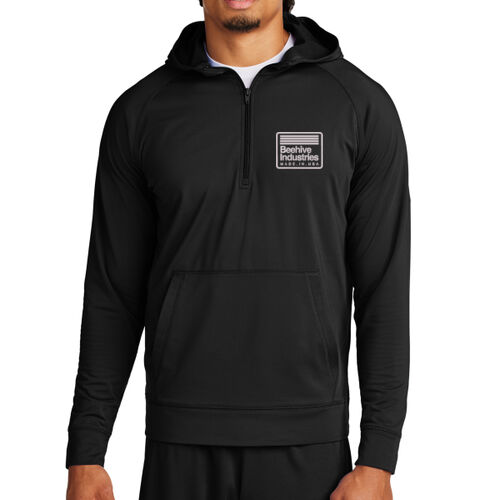 Beehive Embroidered - Sport Wick ® Stretch 1/2 Zip Hoodie Thumbnail