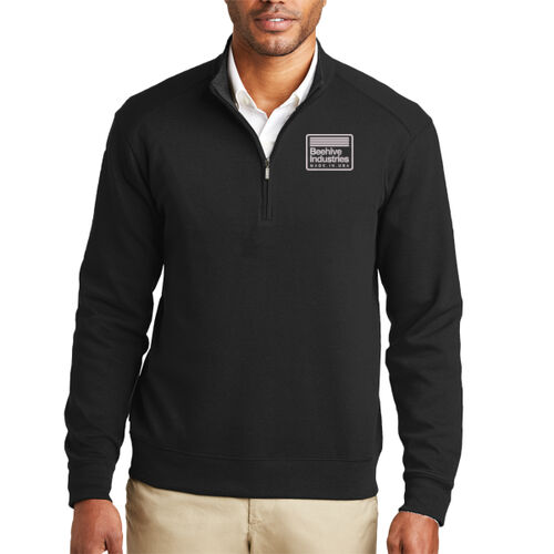 Beehive Embroidered - Interlock 1/4 Zip Thumbnail