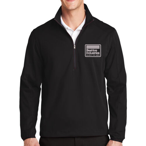 Beehive Embroidered - Active 1/2 Zip Soft Shell Jacket Thumbnail