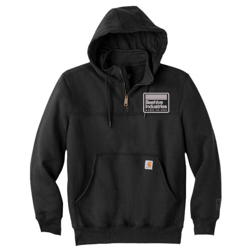 Beehive Embroidered - Rain Defender ® Paxton Heavyweight Hooded Zip Mock Sweatshirt Thumbnail