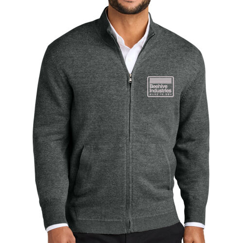Beehive Embroidered - Easy Care Full Zip Sweater Thumbnail
