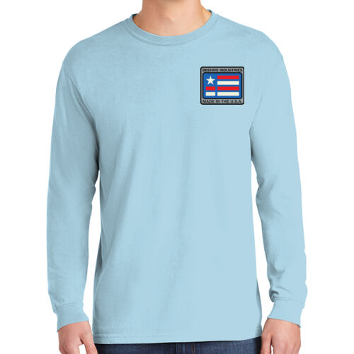 Beehive Flag  - Heavyweight Ring Spun Long Sleeve Tee Thumbnail