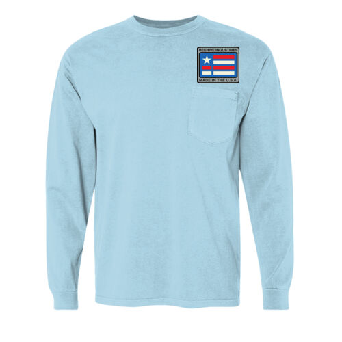 Beehive Flag  - Heavyweight Ring Spun Long Sleeve Pocket Tee Thumbnail