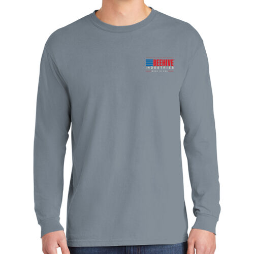 Patriotic front crest full back - Heavyweight Ring Spun Long Sleeve Tee Thumbnail